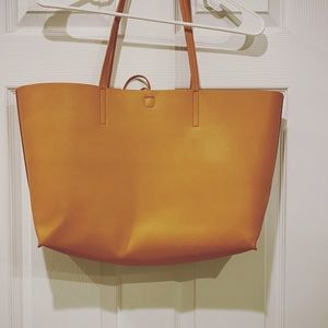 Mark&Graham: $ 35 Vegan leather Tote (camel)